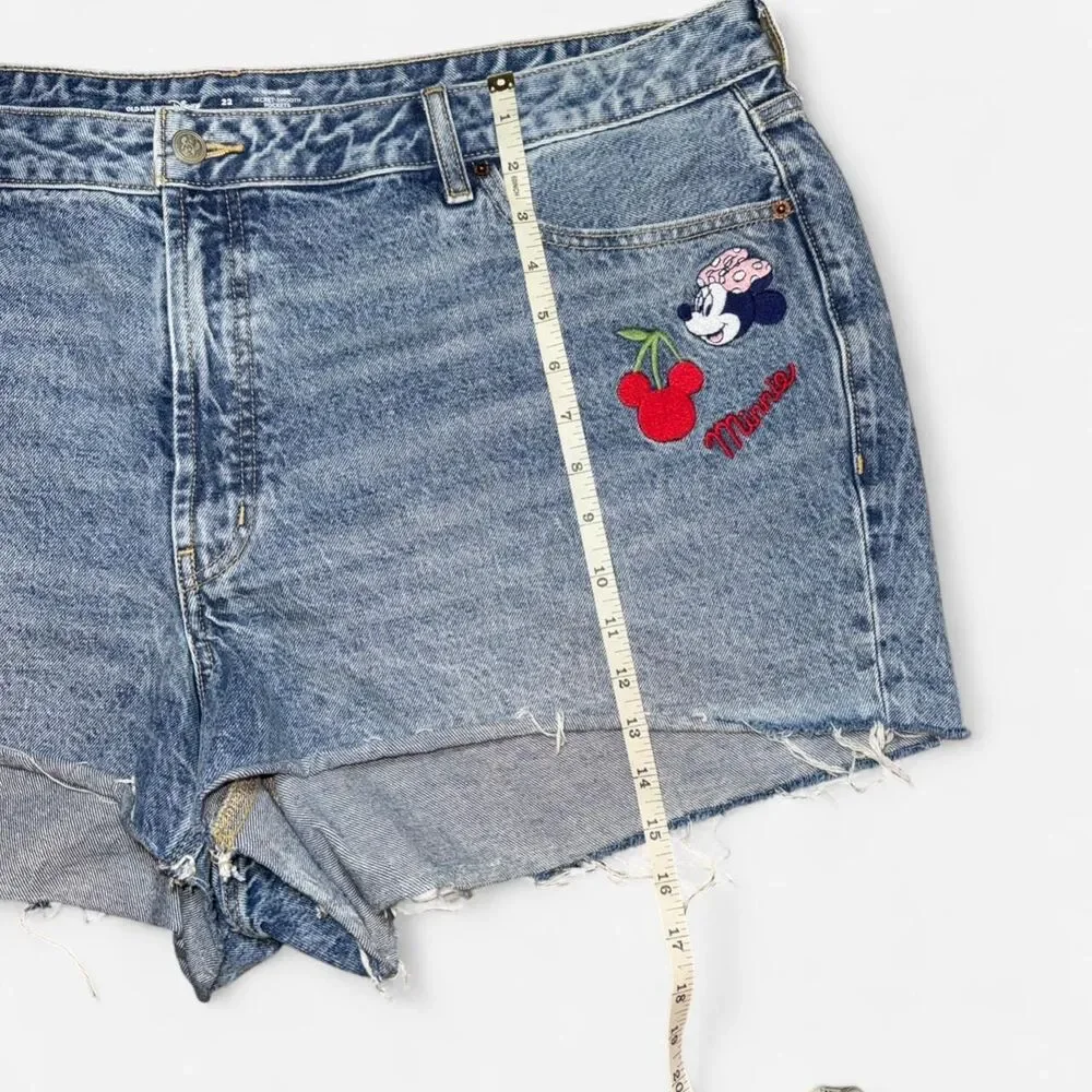 Disney Minnie Mouse Denim Mini Shorts WOMEN'S SIZE 22 - Picture 7 of 8
